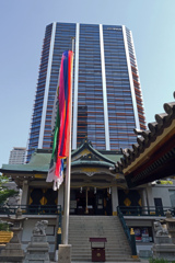 高層ビルを背負う　P1085382zz