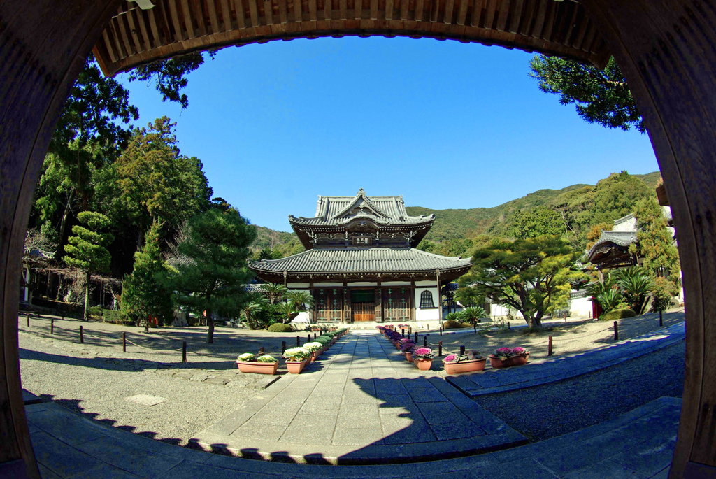 虚無僧の寺 総門より本堂　IMGP1934zz