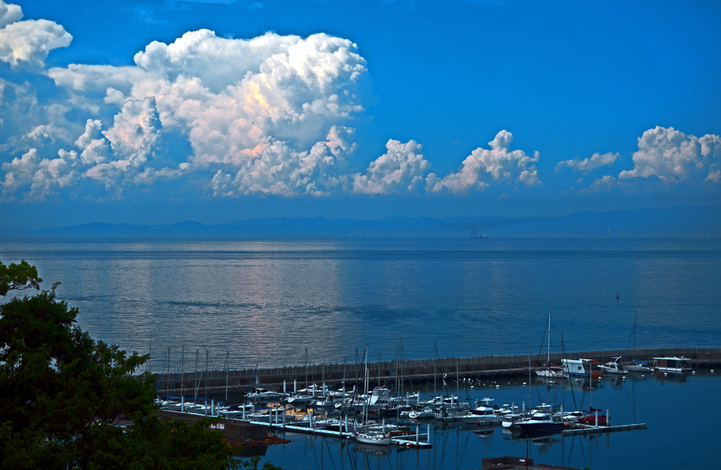 雲湧くヨットハーバー　P1210677zz