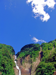 称名滝と夏空　DSC00675zz