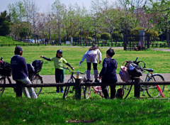 家族でサイクリング　P1140211z