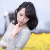 菜の花畑で