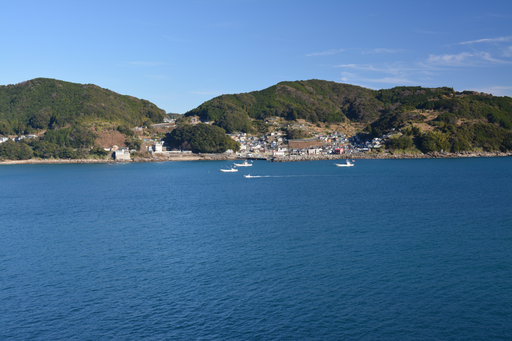 漁村が見える風景