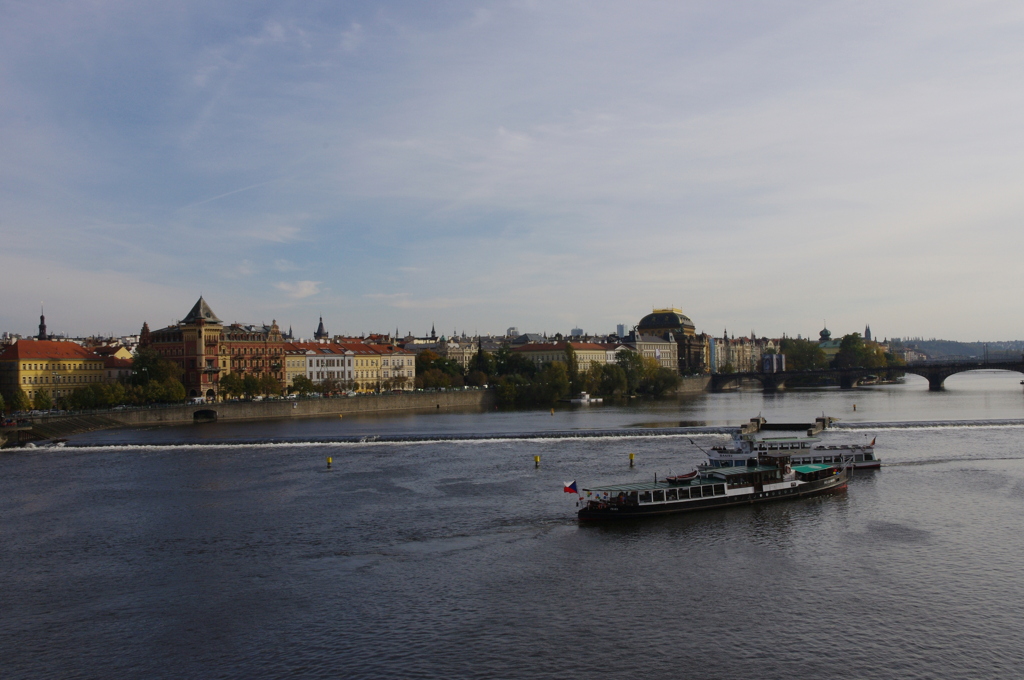 プラハ市内を流れるドナウ川２