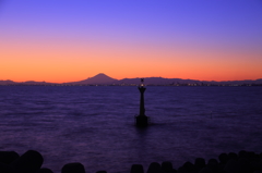 海ホタルからの夕日