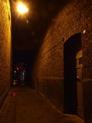 streetlight and a door
