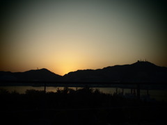 稲佐山と夕暮れ