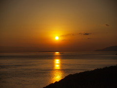和歌山 加太から見る夕日