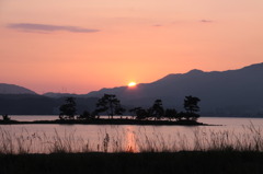 大根島の夕日