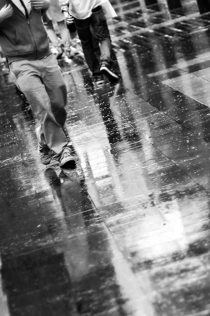 にわか雨の街