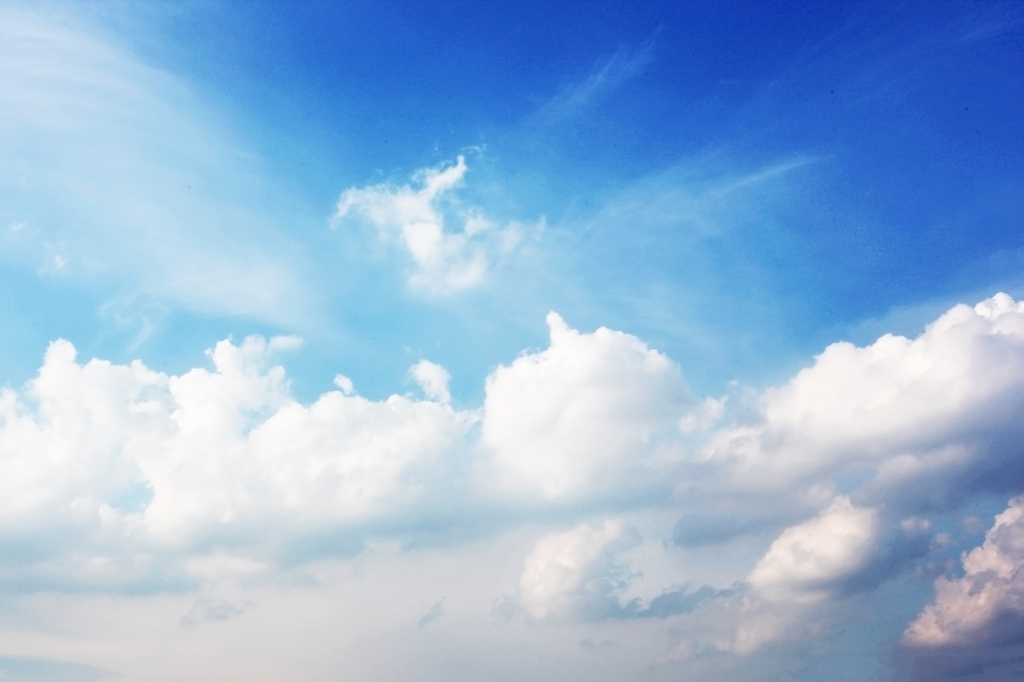 夏空に