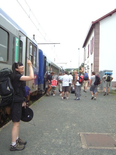 Saint-Jean-Pied-de-Port の駅に到着