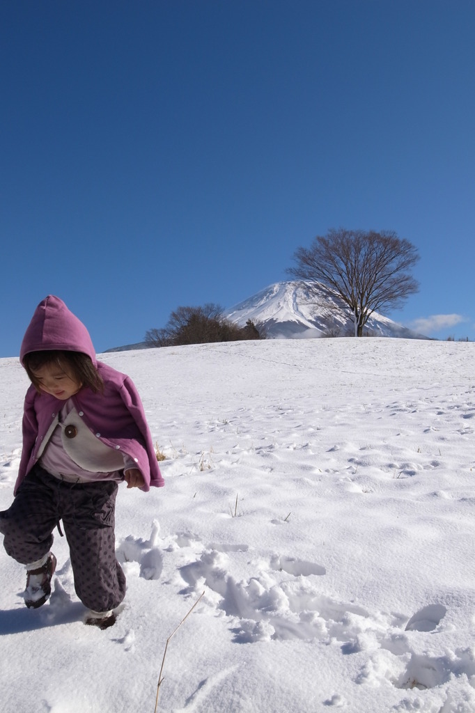初雪遊び