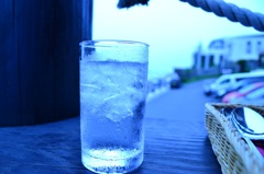 glass on the beach