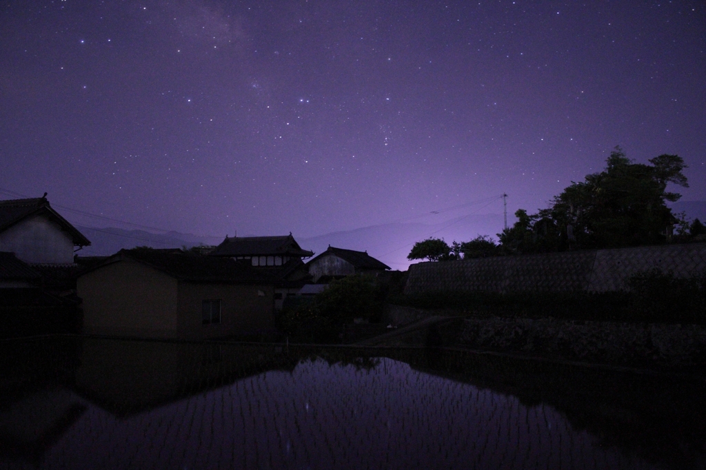 田園と星空
