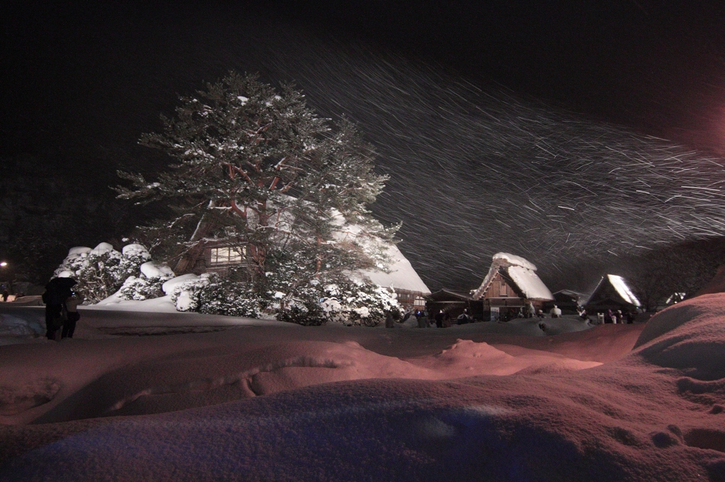 吹雪の白川郷