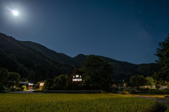 月夜の白川郷