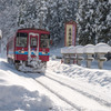 雪の長良川鉄道長滝下り