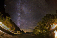 河童橋に流れる星