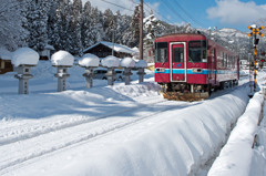 長良川鉄道長滝駅前