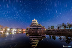 松本城を回る星