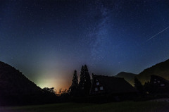 白川郷に奔る星