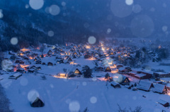 早春の白川郷