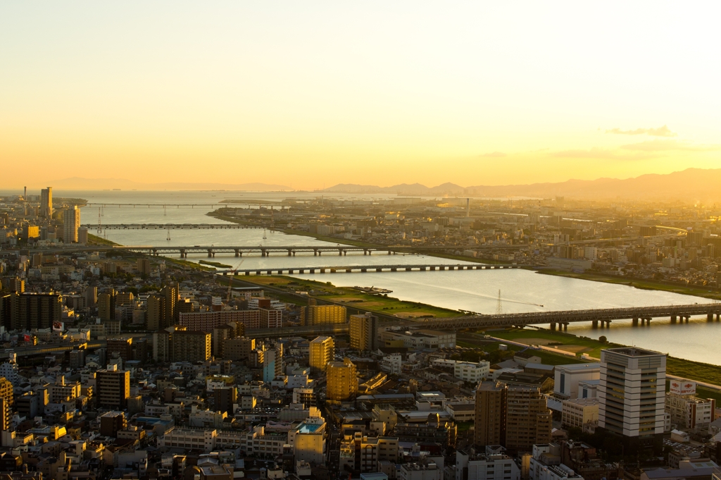 Yodogawa sunset