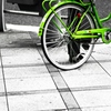 Green bicycle