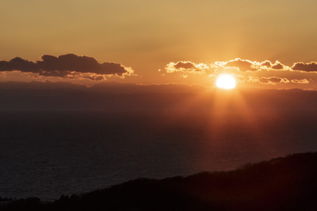 葉山の夕日