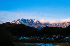 江府町大山夕景