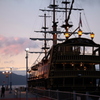 夕暮れの海賊船