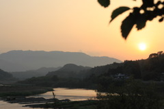 夕日