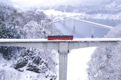 冬の会津鉄道『ミニあかべこ号』