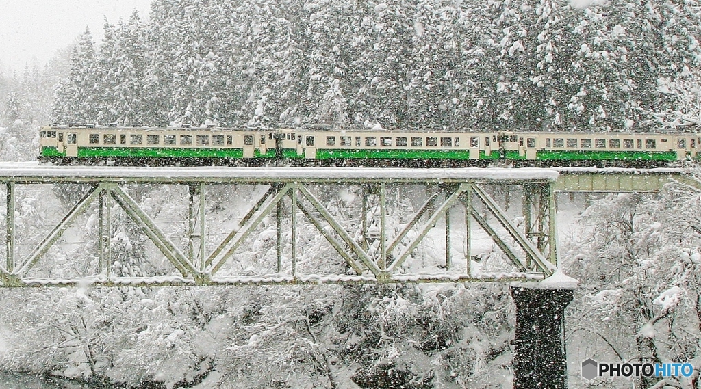 豪雪の只見線