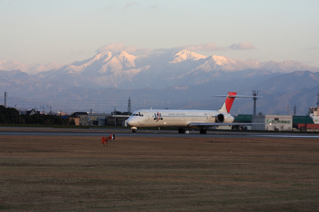 松山空港の冬