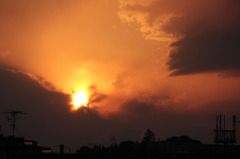赤い夕焼け