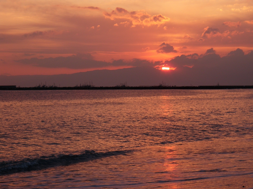 夕日