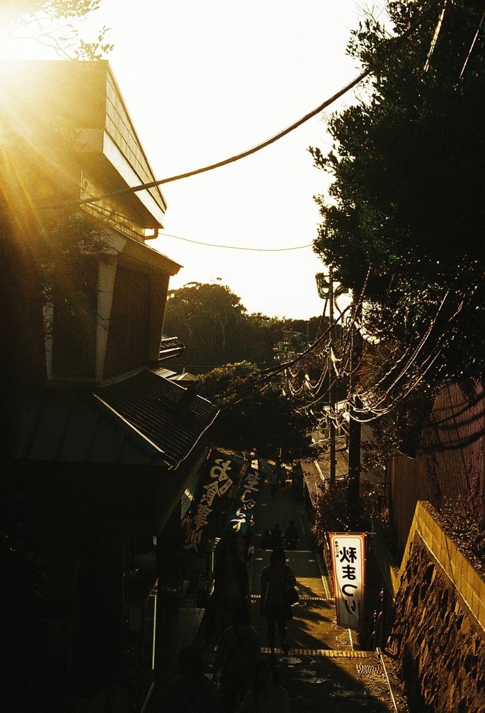 夕暮れの下町