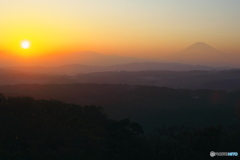 黄砂の夕焼け