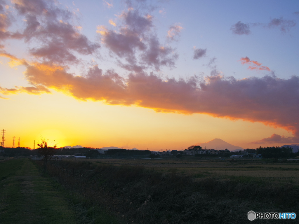 焼け色の雲