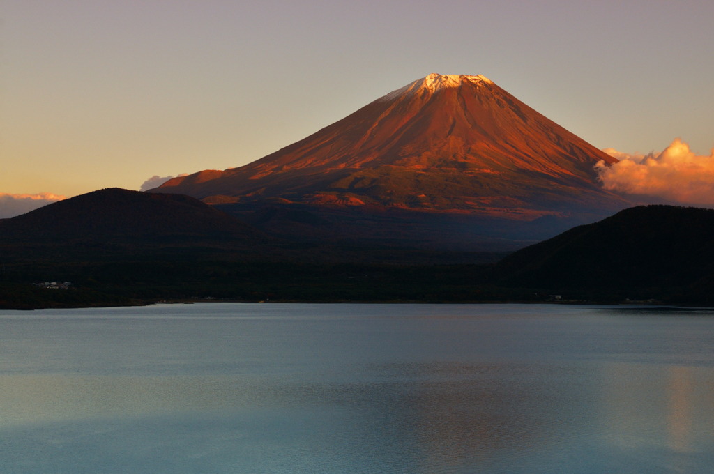 夕焼け赤富士