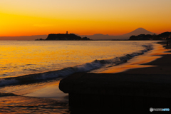 海辺の夕景