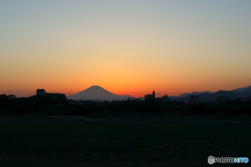 夕観富士