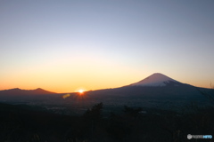 富士山の日の夕日