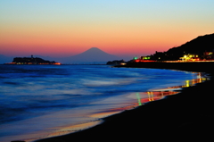 七里ガ浜の夕景