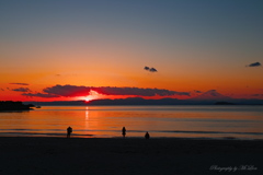 渚の夕焼け