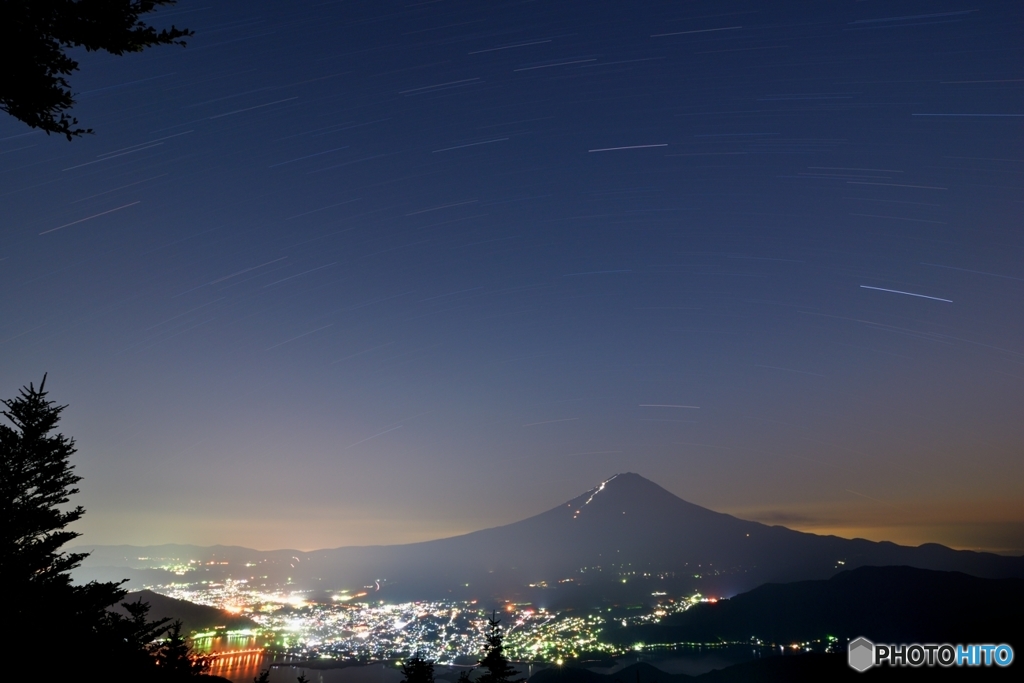 夜景と光跡