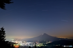 夜景と光跡