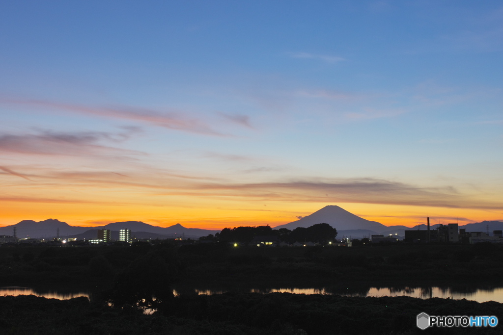 夕焼けの名残